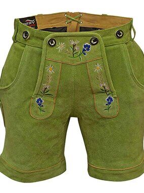 Women’s Lederhosen Oktoberfest Bavarian Costume Traditional German Outfit Shorts
